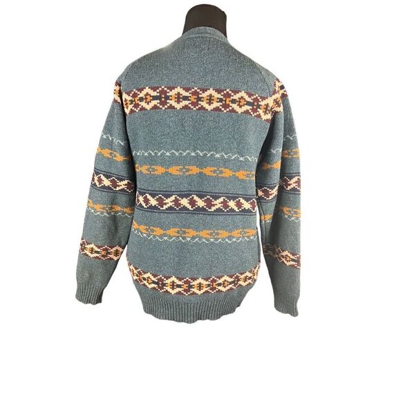 Pendleton vintage wool ugly grandpa aztec southwestern Tuscan tribal large - Picture 2 of 7
